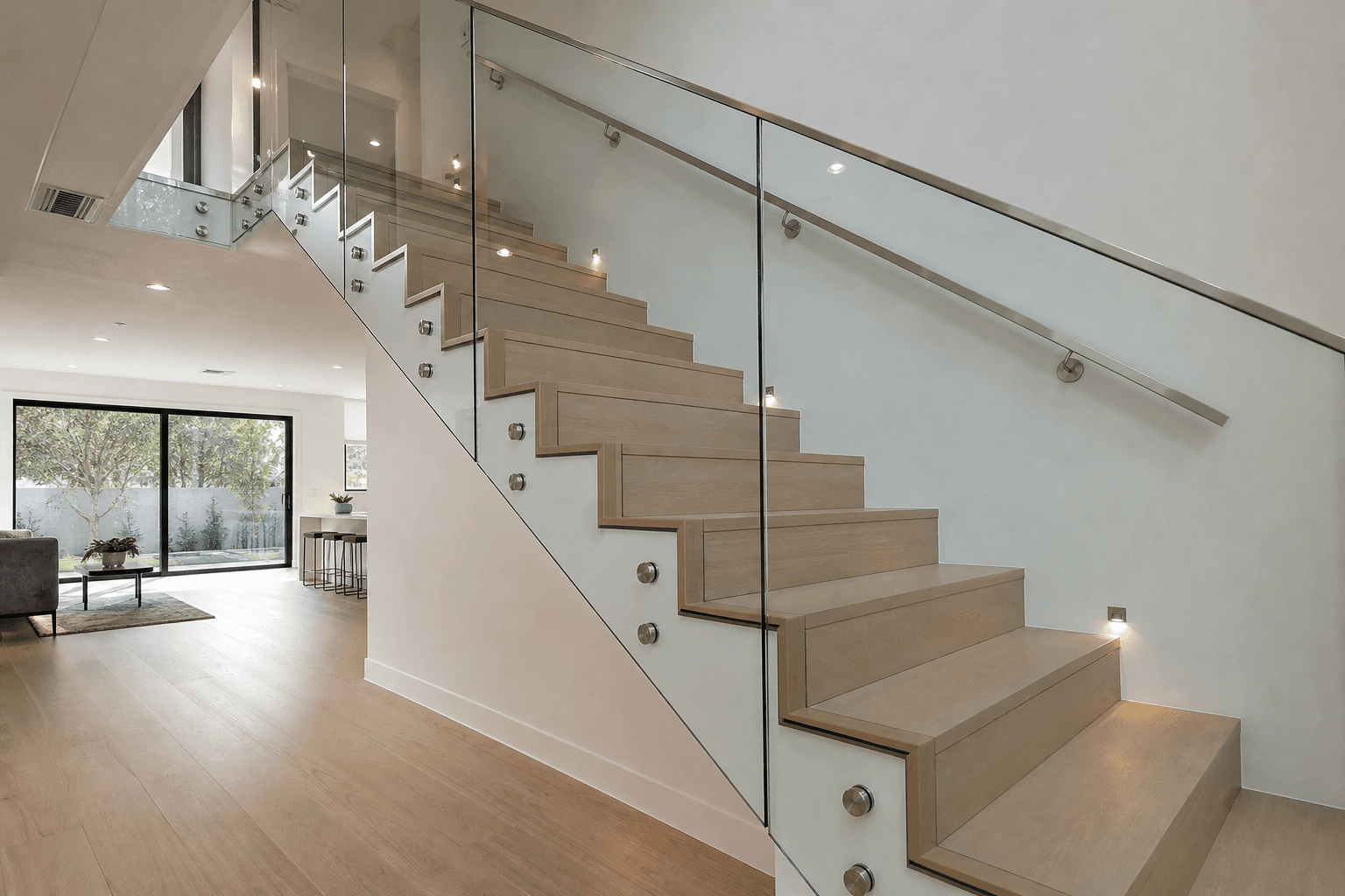 Illustrative image: What affects the cost of glass stair railings in Livingston?